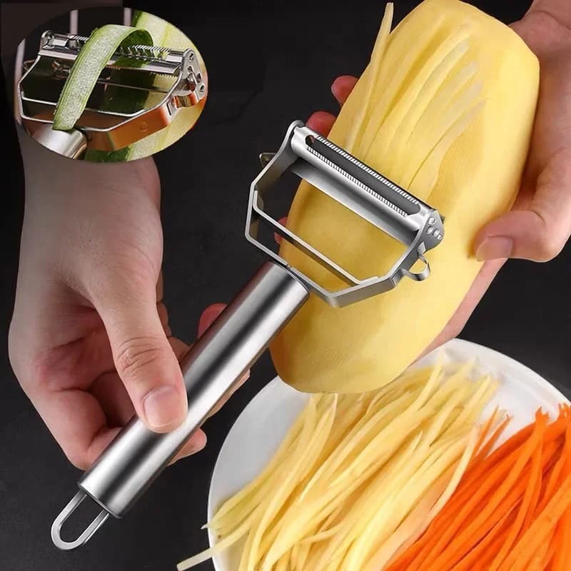 Stainless Steel Peeler Fruit Vegetable Multifunction Grater Julienne Peeler Slice Melon Potato Carrot Cucumber Home Kitchen Tool - 2