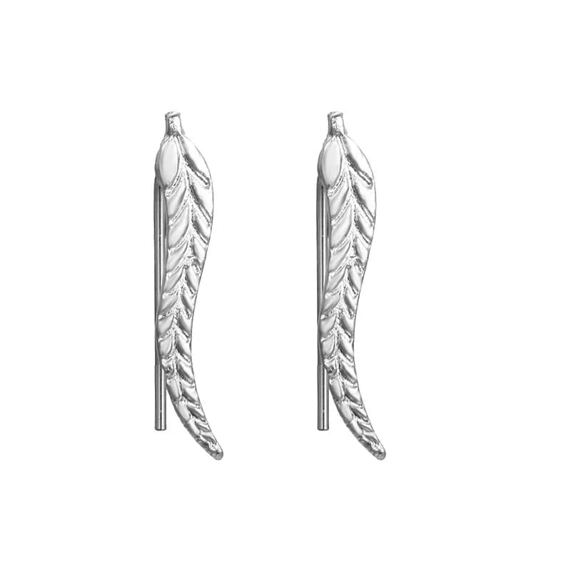 2025 Vintage Jewelry Exquisite Golden Leaf Earrings Modern Beautiful Feather Ear Stud Earrings For Women Brincos Bijoux - 5