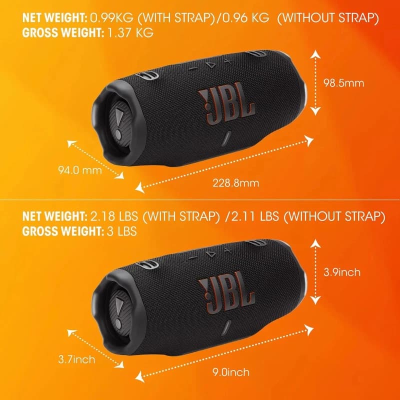 JBL Charge 6 Bluetooth Speaker Portable Wireless Speaker IP68 Waterproof Bank Stereo Bass Outdoor Party Speaker JBL Charge6 - 6