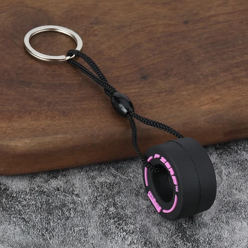 الفاخرة البسيطة سباق الإطارات المفاتيح مفتاح السيارة الملحقات البلاستيكية الإطارات قلادة حقيبة العرافة الرجال الأدوات هدايا لمحبي السيارات الأصدقاء - 4