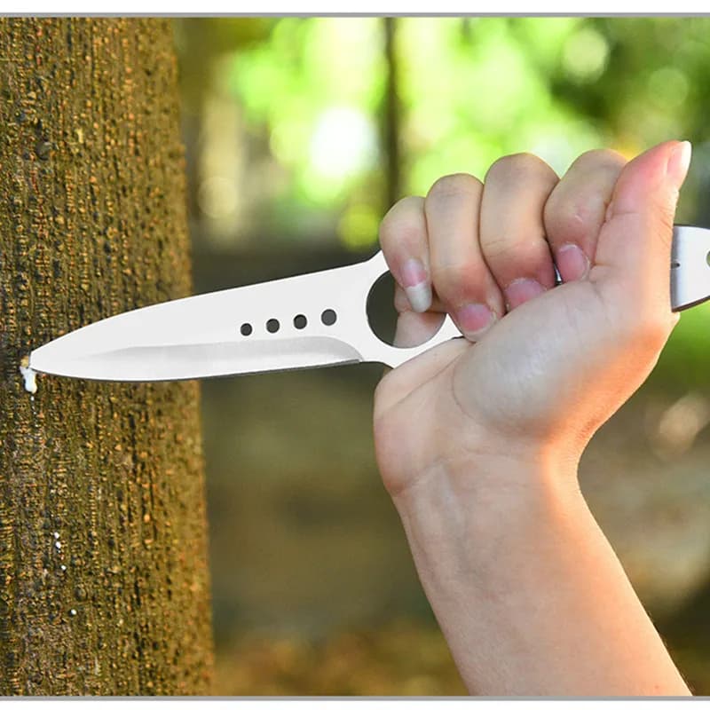 Tactical Training Fixed Blade Knife, Survival Diving Leg Knife with Sheath, Outdoor Camping Hunting Tool for Wilderness - 5