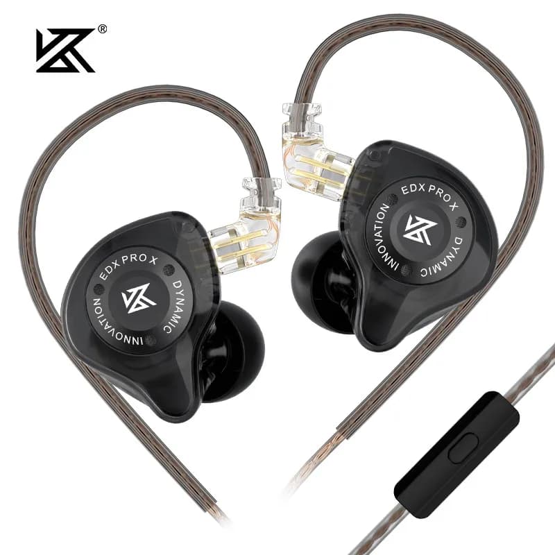 KZ EDX PRO X Dynamic Drive Earphone HIFI Bass Earbud Gaming Sport Music Noise Cancelling Headset Detachable Cable