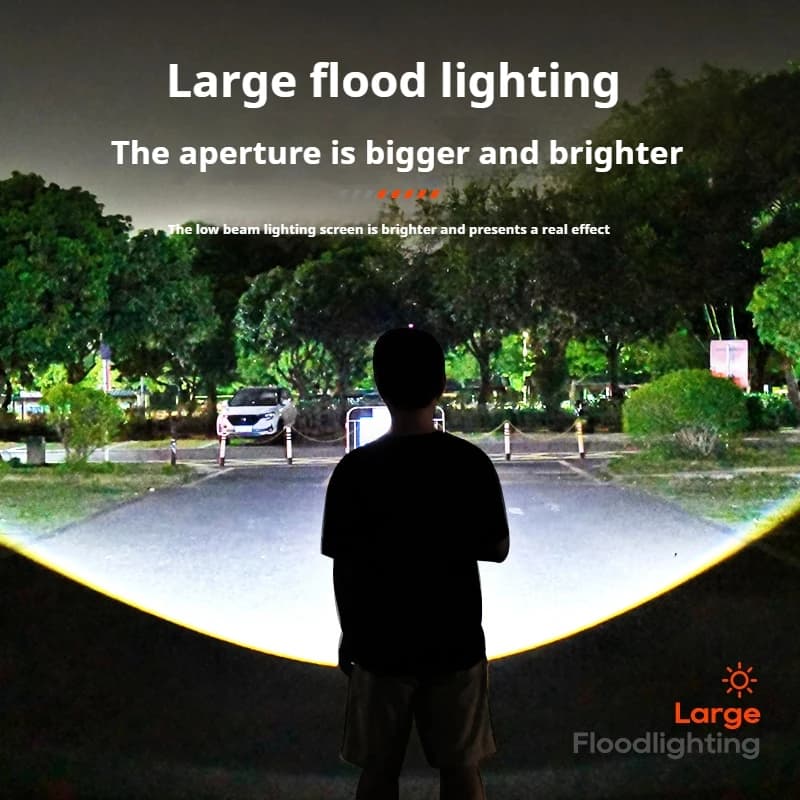 Philips Rechargeable Camp Flashlights Portable Waterproof Torch Work Light Outdoor Searchlight Camping Lantern with Side Light - 4
