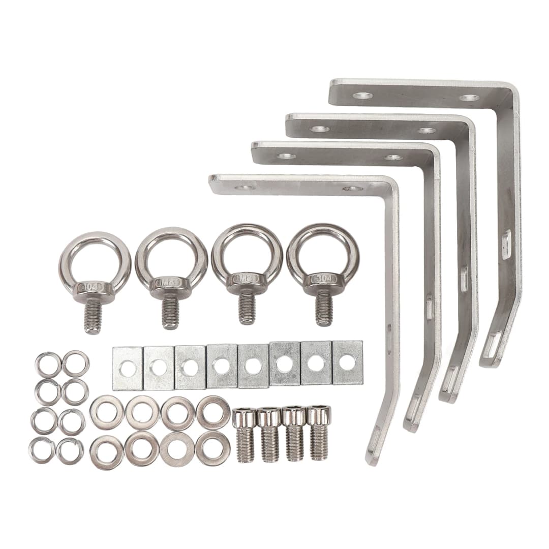 4 قطع حامل سقف السيارة بديل فتحة على شكل حرف T لقضيب شاحنة متقاطع من الفولاذ المقاوم للصدأ 304 لسلم الحطب والتزلج والكياك - 2