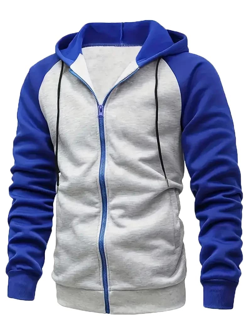 Autumn Winter New Zipper Fleece Hooded Coat Casual Men Women Plus Size Loose Pullover Fashion Raglan Sleeves Sweatshirt Top - 6