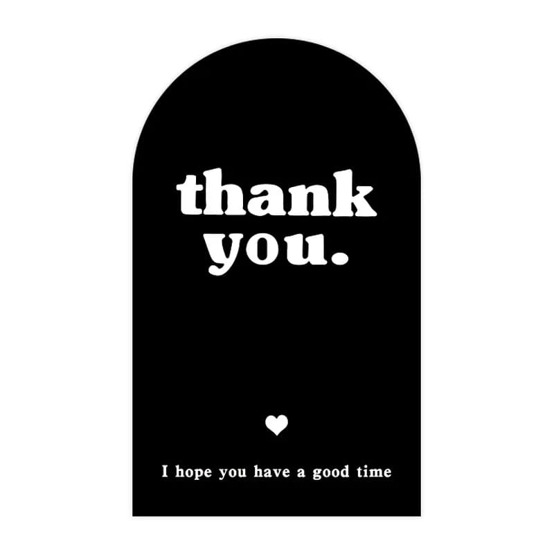 50 قطعة ملصقات ختم 'شكراً لك' لعلامات الهدايا وتزيين الهدايا للأعمال الصغيرة مع أمنيات بقضاء وقت ممتع - 6