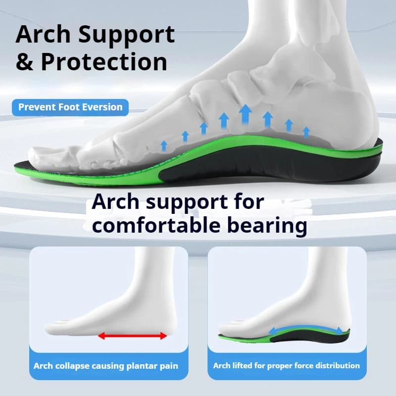 Flatfoot Orthopedic insoles Arch Support Shoe Insole Men Women Shock Absorption Shoe Sole Comfortable Running Sports Pads 1Pair - 6