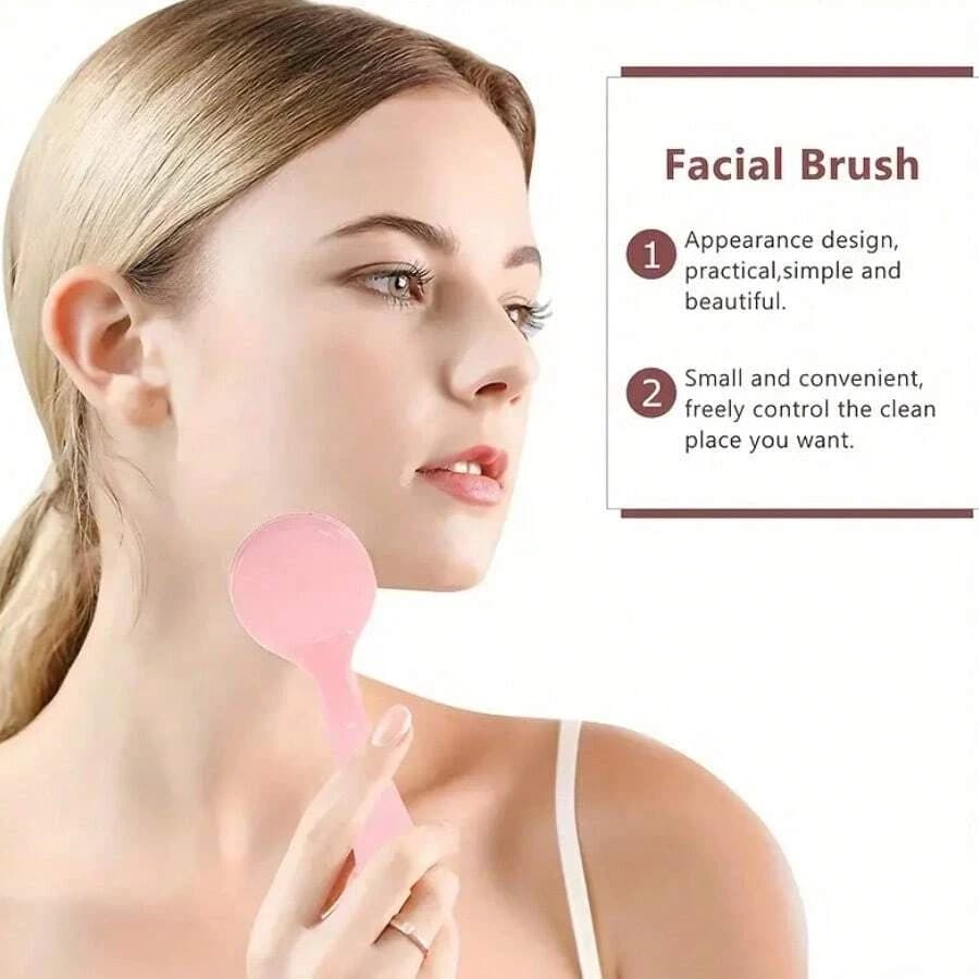 1/3/6Pcs Silicone Facial Cleansing Brushes Set - Gentle Exfoliating, Deep Cleaning, Makeup Remover, Blackhead Removal - 4
