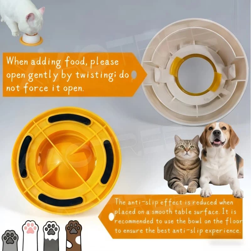 Pet Slow Licking Bowl For Dogs/cats, Non-slip Interactive Puzzle Toy, Healthy Slow Feeder, Reduces Boredom Anxiety, Fun Licking - 6