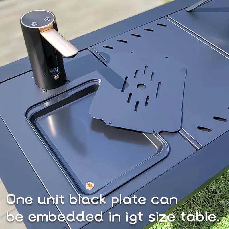 Outdoor Camping IGT Unit Tea Tray Water Dispenser Sink With Cutting Board Aluminum Alloy Folding Table For RV Kitchen Accessorie - 4