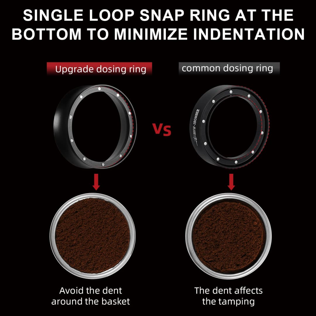 MHW-3BOMBER 58mm Magnetic Coffee Dosing Funnel Compatible with 58MM Portafilter Espresso Dosing Ring Home Barista Accessories - 4