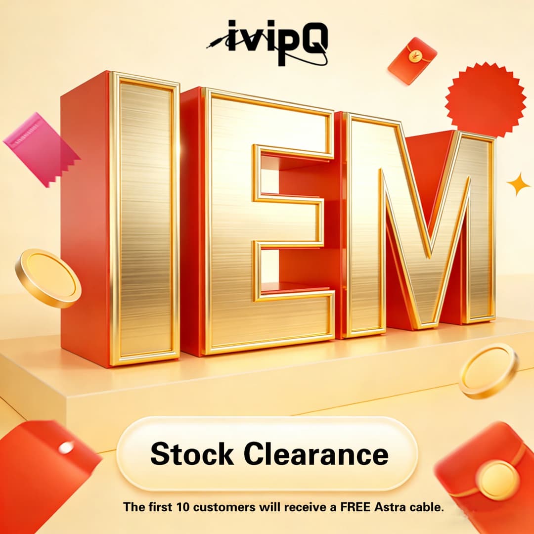 ivipQ تصفية مخزون صندوق محظوظ IEM داخل الأذن بيع الذكرى السنوية