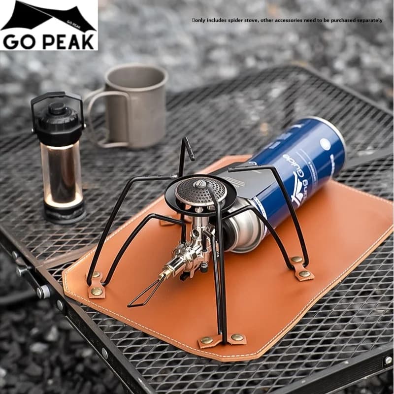موقد عنكبوت GOPEAK موقد عنكبوت أسود قابل للطي أدوات مائدة للتخييم أدوات مطبخ للتخييم موقد شوي للتخييم موقد غاز - 4