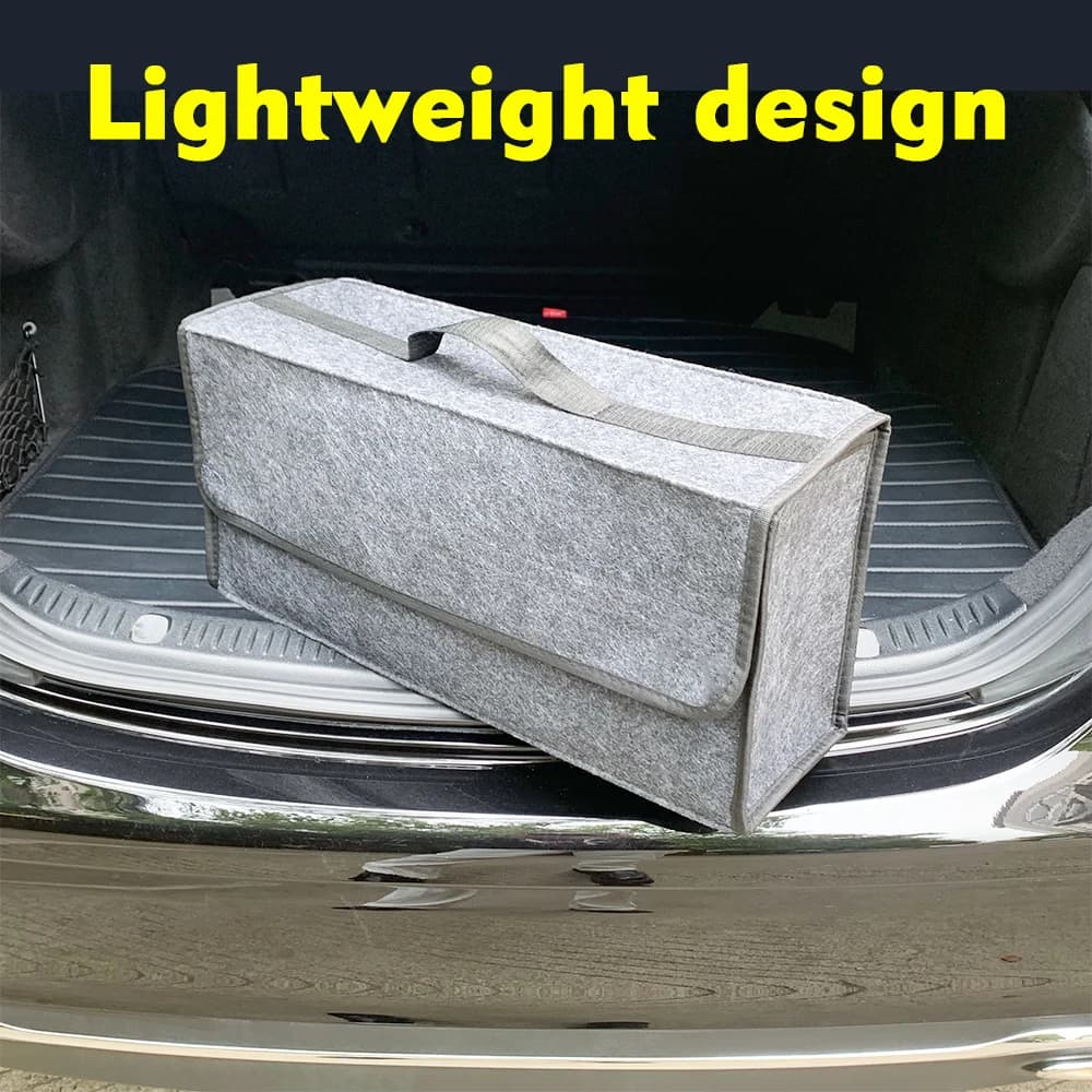 Felt Big Anti Slip Compartment Boot Storage Organizer Tool Car Storage Bag Car Trunk Organizer Soft Felt Storage Box Accessories - 4