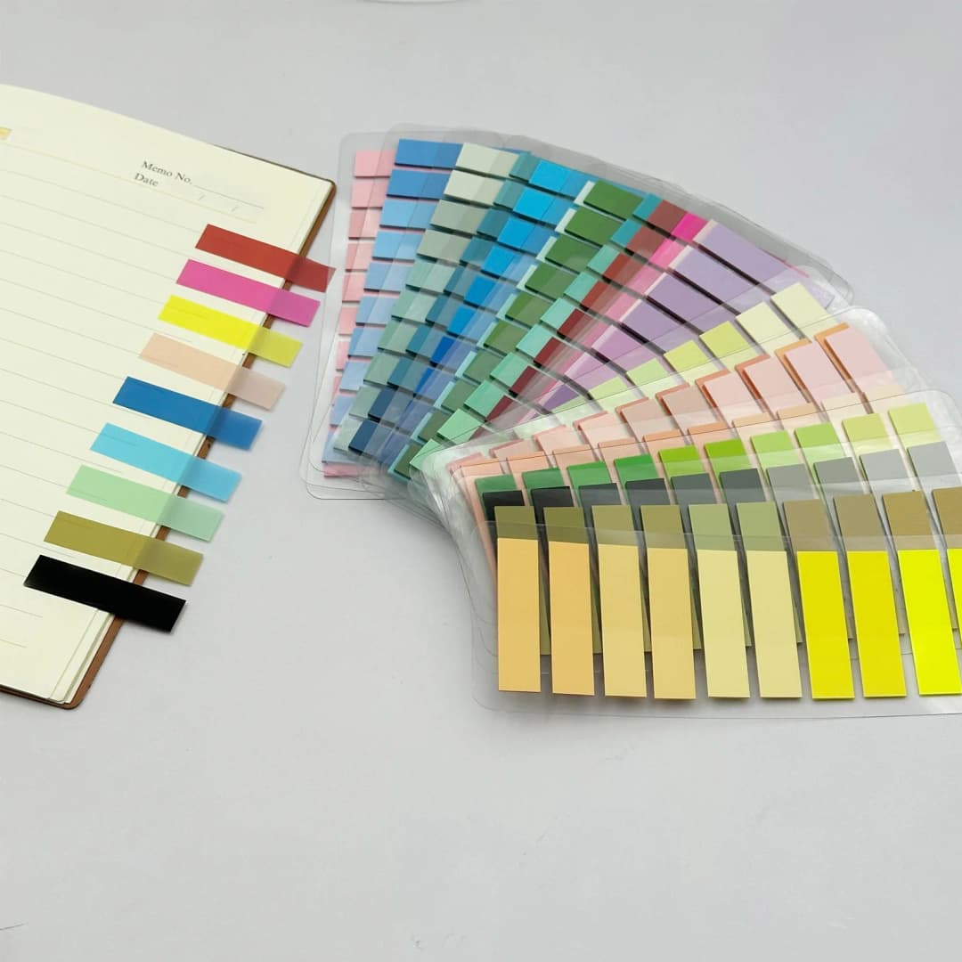 200 قطعة ملصقات ملونة شفافة فسفورية علامات فهرسة أعلام ملاحظات لاصقة قرطاسية هدايا للأطفال لوازم مدرسية ومكتبية - 2