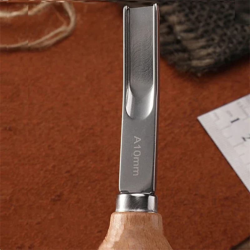 مجموعة أدوات تشذيب حواف الجلد 4 قطع مع أداة تشذيب حواف الجلد للحرف اليدوية - 4