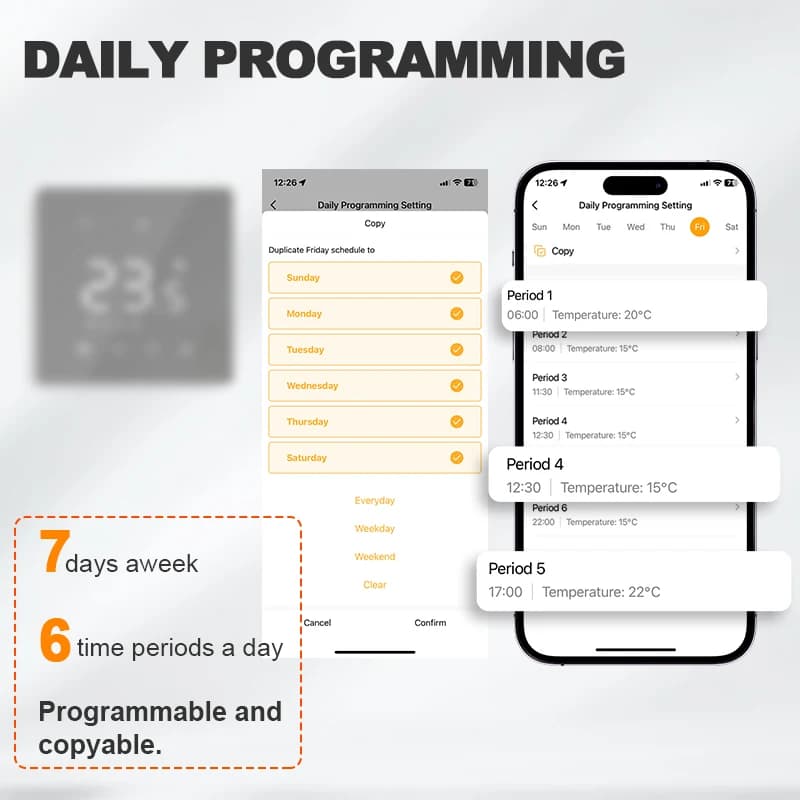 Smart Wireless Gas Boiler Thermostat Tuya WiFi Zigbee Daily Programmable Battery Powered Temperature Controller Alexa Google Hom - 5