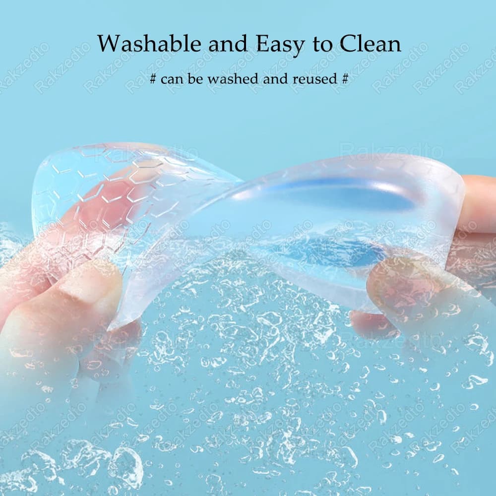 Silicone Height Increase Insoles for Men Women Shoes Inserts Invisible Heightening Insoles for Shoes Heel Lift Gel Foot Pads - 4