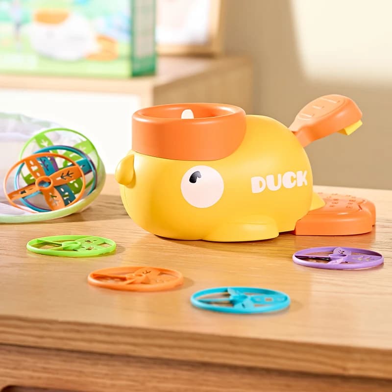 قاذفة الصحن الهوائي ألعاب الصواريخ الرياضة الطفل تحلق القرص الهواء ترتد المتسكعون المروحة بطة الفيل للأطفال اللعب في الهواء الطلق - 5