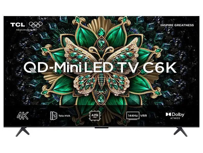 تلفزيون ذكي 55 بوصة TCL 4K UHD MiniLED 55C6K 120Hz Google TV AiPQ مساعد جوجل 4 HDMI 2 USB - 4
