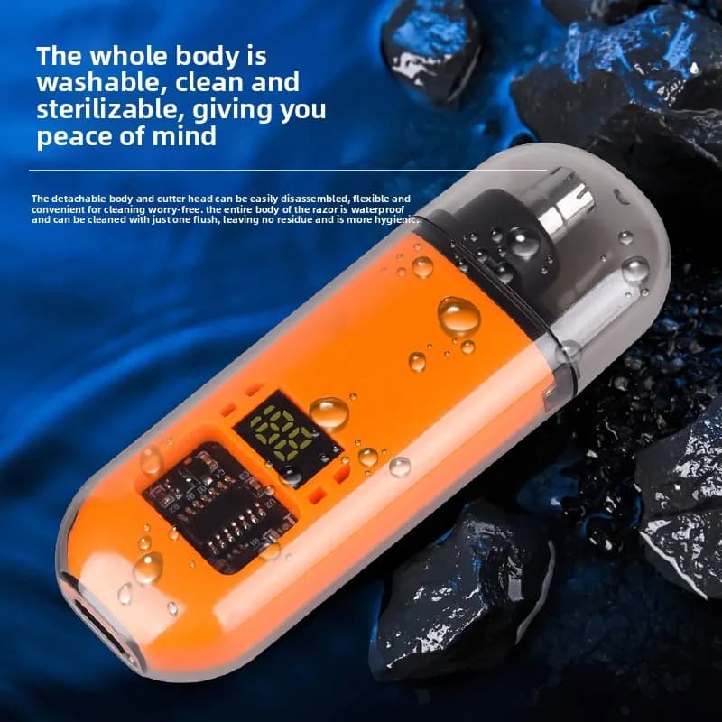 Professional Painless Nose Hair Trimmer for Men USB Charging Nose Hair Trimmer With Digital Display Travel-Friendly Grooming Kit - 3