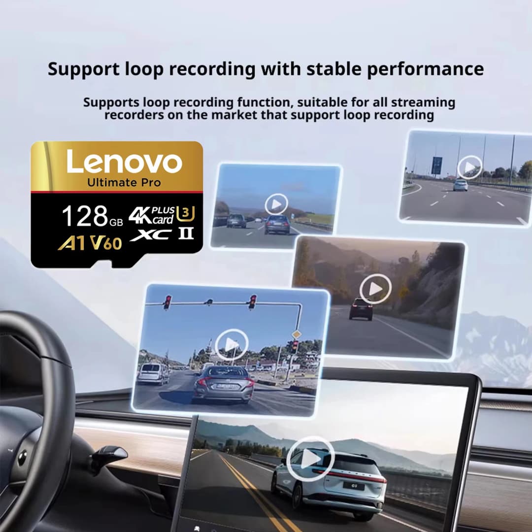 بطاقة ذاكرة أصلية من Lenovo Micro TF/SD بسرعة 100MB/s، UHS-I Class10، سعات متعددة من 16GB إلى 512GB، متوافقة مع الكمبيوتر والهاتف - 5
