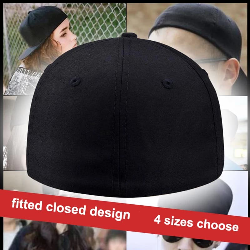 Short Brim 4 Size Fitted Closed Caps Hats New Cycling Bill Plain Trucker Men Women Hip Hop Baseball Snapback Sun Visor Era - 2