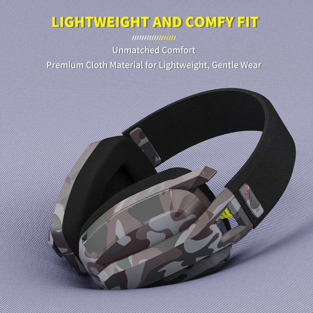 سماعة رأس لاسلكية للألعاب BINNUNE BW06 مع ميكروفون متوافقة مع PS5 وPS4 وPC وMac - 5