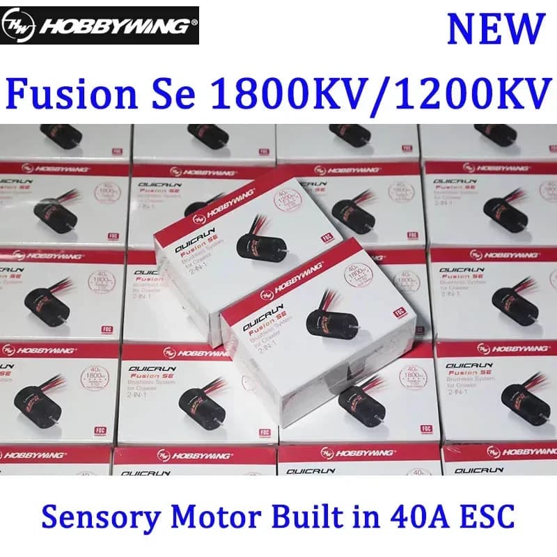محرك Hobbywing QuicRun Fusion SE بدون فرشاة، 1200KV/1800KV، مقاوم للماء، مناسب لسيارات RC 1/10 و1/8