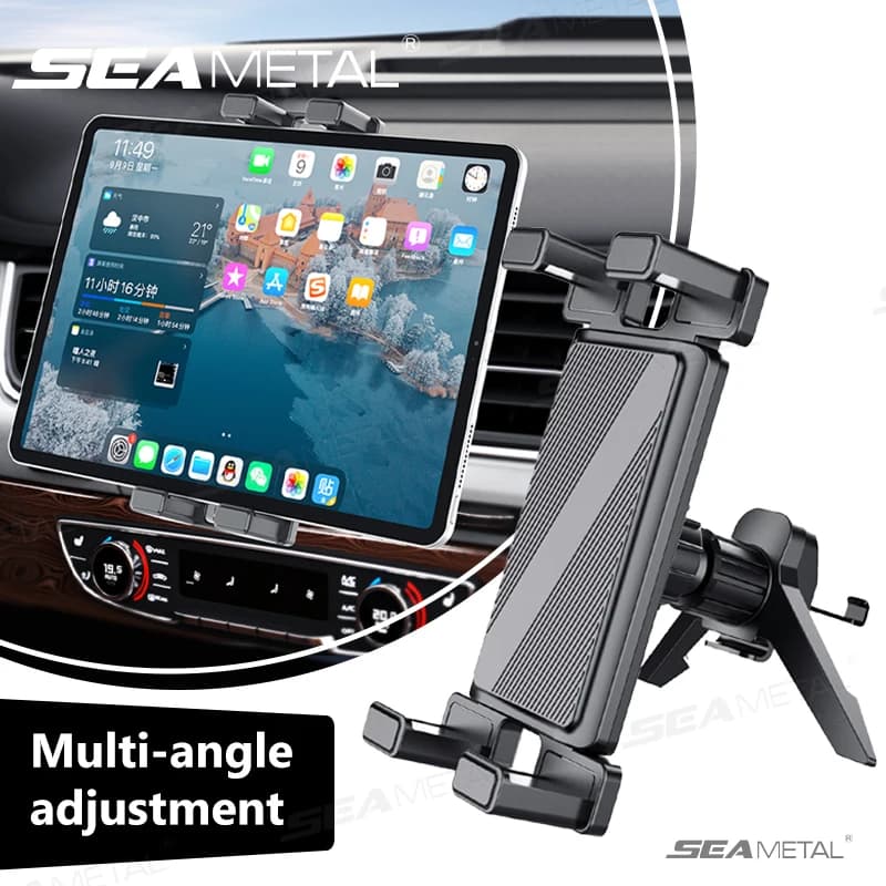 SEAMETAL Car Air Vent Tablet Holder Universal Air Outlet Phone Mount 360 Rotation Stable Phone Holder Universal for 4.7-12.9 in