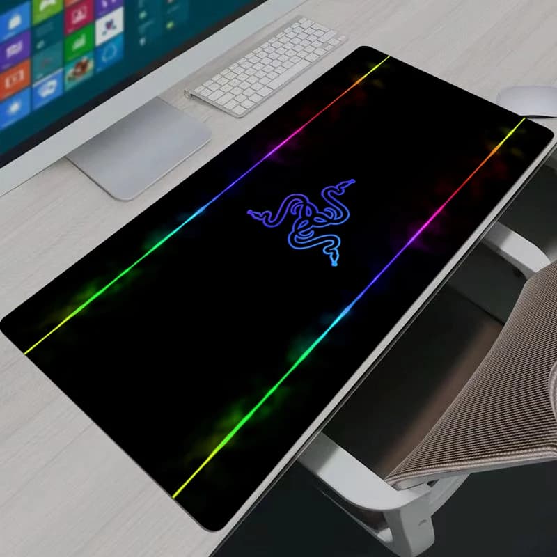 حصيرة ماوس كبيرة من Razer بتصميم جديد، حصيرة مكتب للكمبيوتر الشخصي، إكسسوارات ألعاب، هدايا مكتبية، حصيرة لوحة مفاتيح