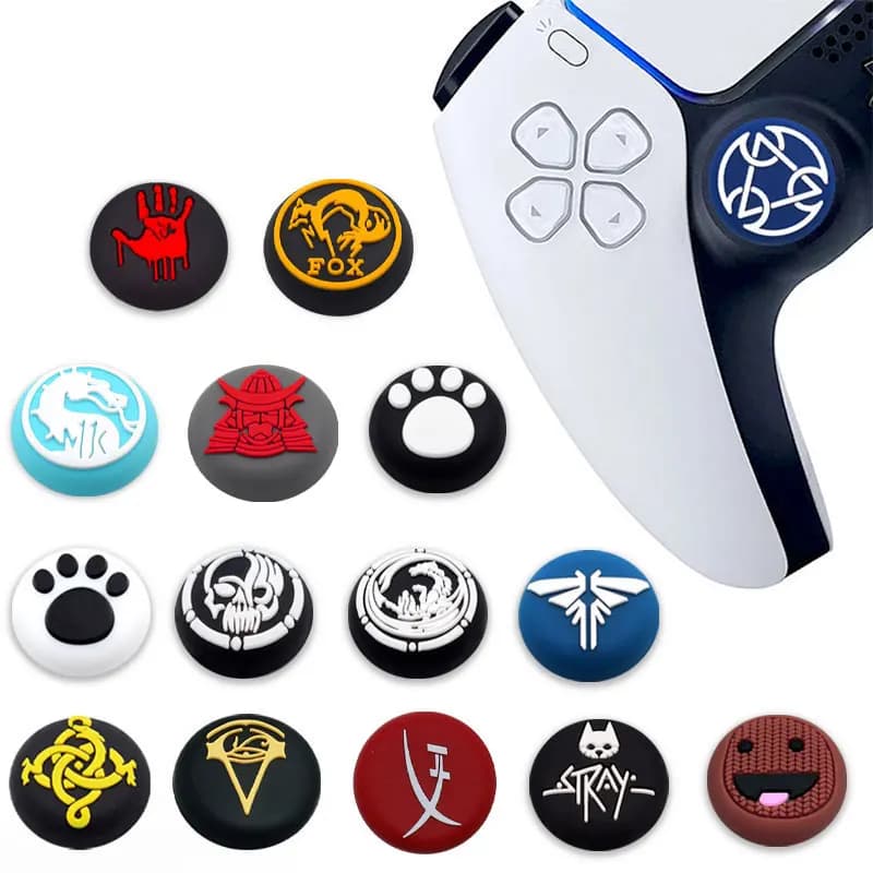 2 قطعة أغطية قبضة سيليكون ناعمة لعصا التحكم Xbox One، متوافقة مع Sony PlayStation 5/4، PS5/PS4، Xbox Switch Pro - 5