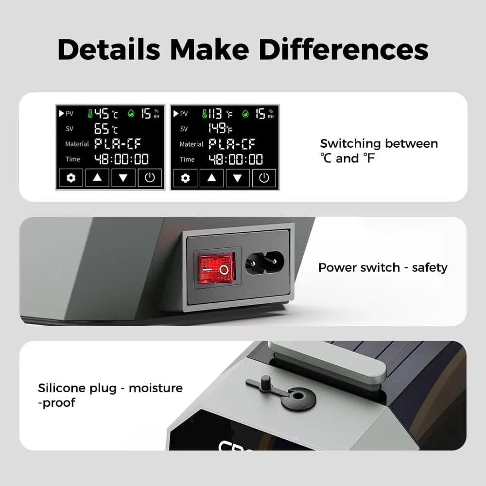 Creality Space Pi Filament Dryer 360° Hot-Air Heating 1KG 3D Printer Filament Dryer Box For Creality K1 C/ Ender 3 V3 KE /SE - 3