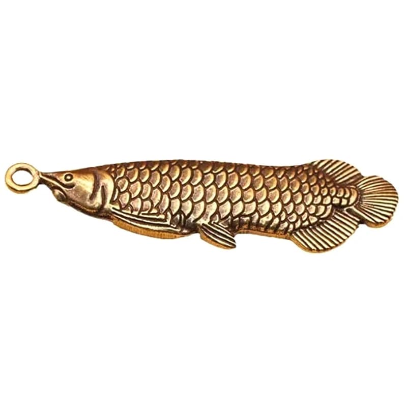 1PCS Retro Charm Brass Fish Charms Pendant DIY Ornament Miniature Keychain Jewelry Home Decoration Craft Souvenir Gift - 6