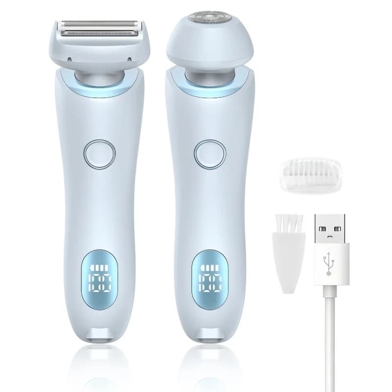 Electric Shaver for Women Painless Lady Razor Facial Hair Remover Wet and Dry Portable Bikini Trimmer for Face Armpit Legs Body