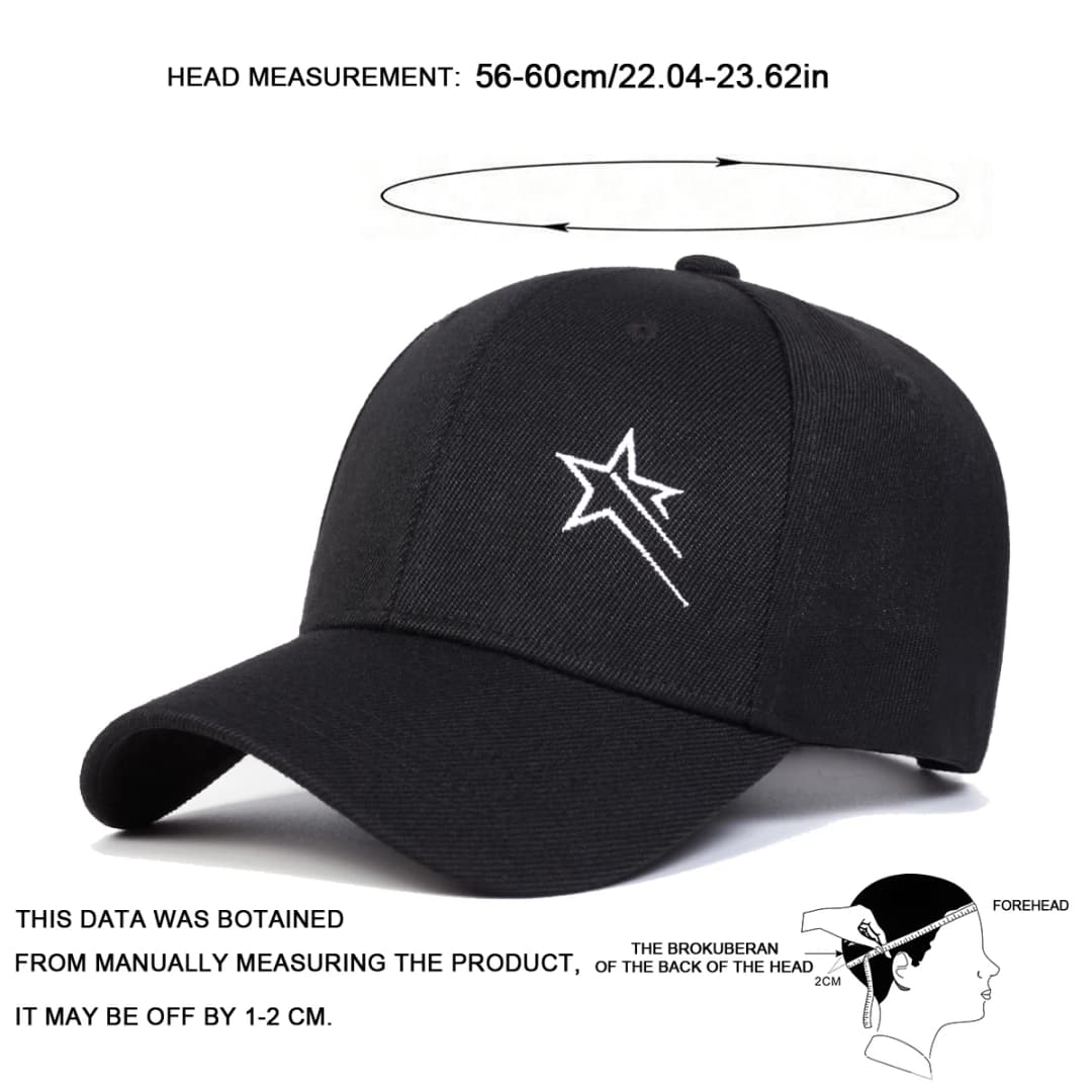 Unisex Five-pointed Star Embroidery Baseball Caps Spring and Autumn Outdoor Adjustable Casual Hats Hip Hop Hat Sunscreen Hat - 6