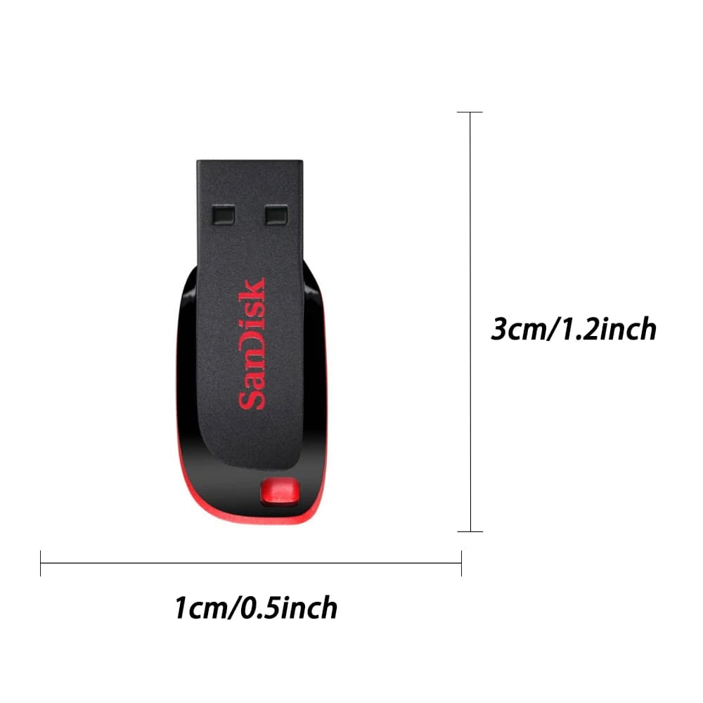 Sandisk Pendrive بسعة 128 جيجابايت و64 جيجابايت و32 جيجابايت و16 جيجابايت، فلاش درايف USB صغير، فلاش درايف USB 2.0، عصا ذاكرة للهاتف - 3