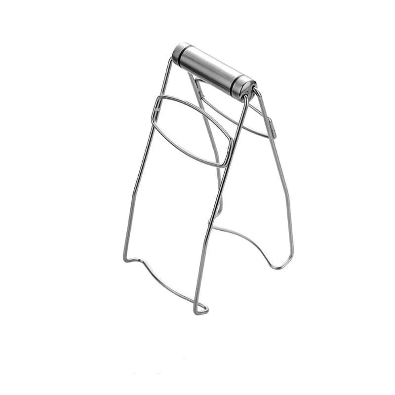 قطعة واحدة ملقط صينية تقديم من الفولاذ المقاوم للصدأ حامل أطباق حامل قدر حساء أداة مطبخ للطعام المطهو على البخار آمنة ومقاومة للحرارة - 6