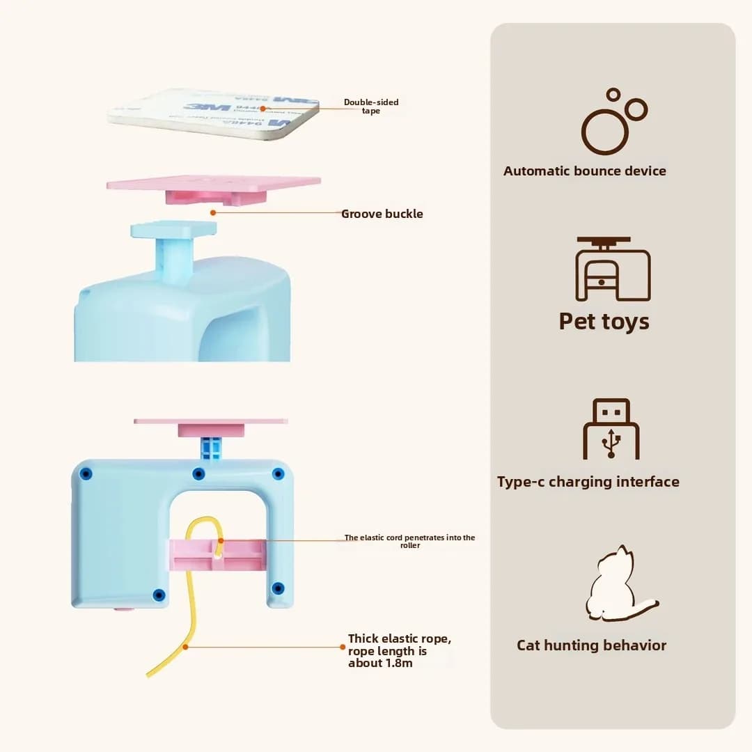 Cat Electric Smart Door Hanging Toy Cat Toy Self-entertainment and Fun Cat Amusement Artifact - 3