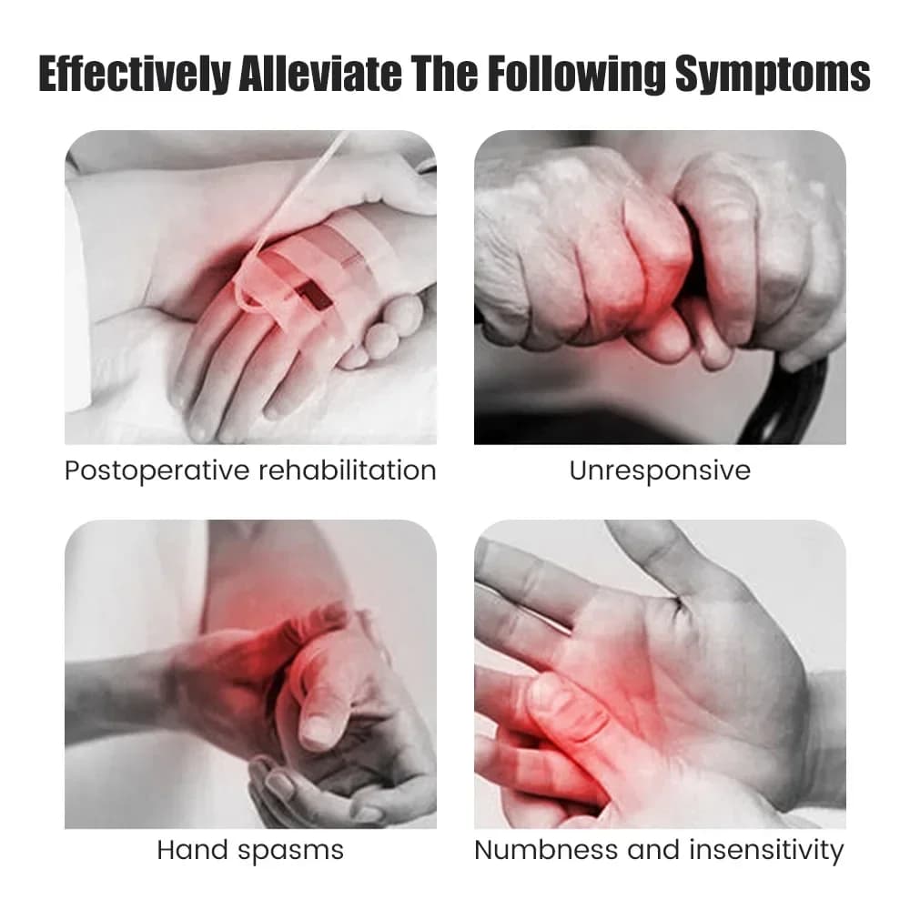 Left & Right Hand Finger Rehabilitation Exerciser Robot Gloves Stroke Hemiplegia Cerebral Infarction Training Equipment Therapy - 2