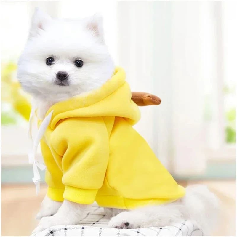 Cute Fruit Dog Clothes for Small Dogs hoodies Warm Fleece Pet Clothing Puppy Cat Costume Coat for French Chihuahua Jacket Suit - 6