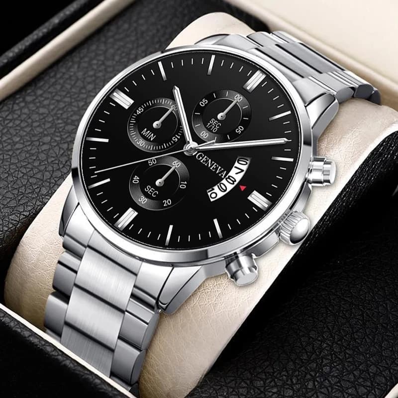 Fashion Men Watch Luxury Calendar Quartz Wrist Watch Mens Business Watches for Man Clock Montre Homme - 4