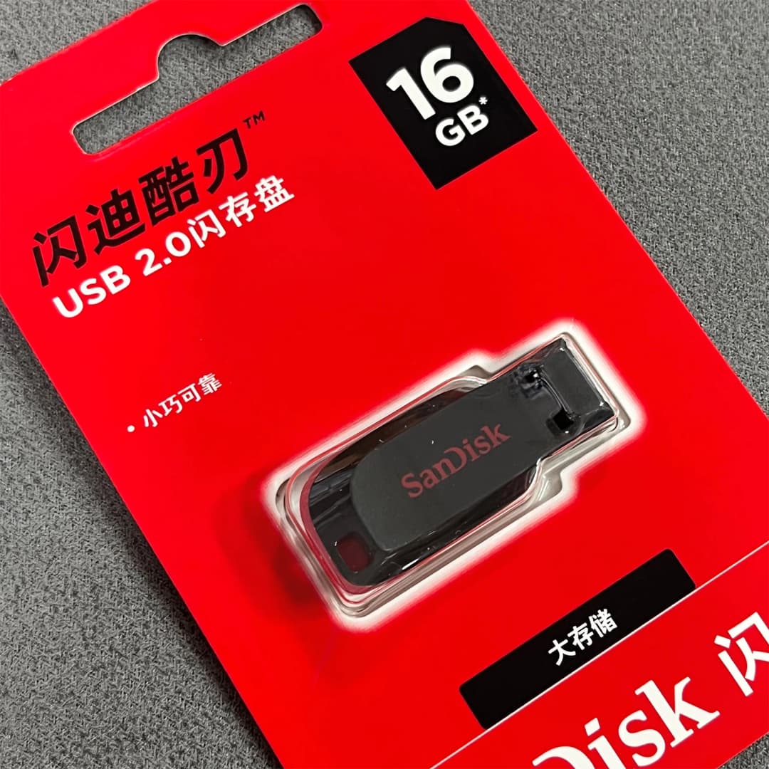 عصا ذاكرة SanDisk FAT32 CZ50 فلاش، USB2.0، بسعة 128 جيجابايت و64 جيجابايت و32 جيجابايت و16 جيجابايت، فلاش درايف صغير أصلي 100% للكمبيوتر - 5