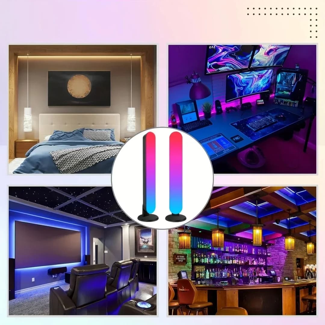 إضاءة إيقاع الموسيقى RGB نموذج محدث قابل للشحن عبر USB ديكور عيد الميلاد شريط إضاءة RGB لسطح المكتب إيقاع الموسيقى - 4