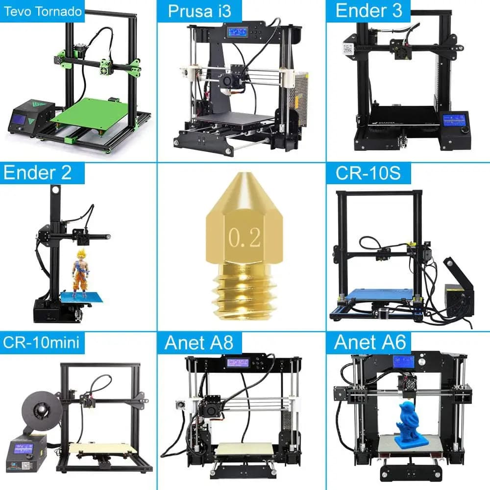 10 قطع فوهات Creality الرسمية 0.4 مم فوهات طارد MK8 مع منظف إبر لـ Ender 3/3 Pro/3 V2، Ender 5/5 Pro، CR-10 - 6