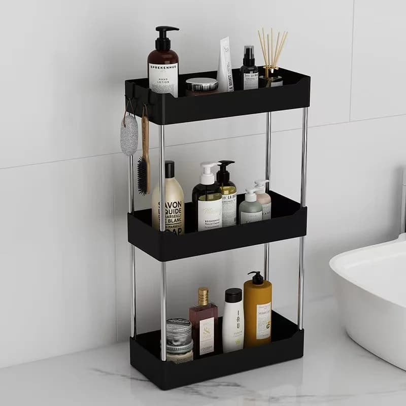 2026 3 Layer Rolling Bathroom Storage Cart With Wheels Multi-purpose Organizer for Bathroom Kitchen Office Utility - 5