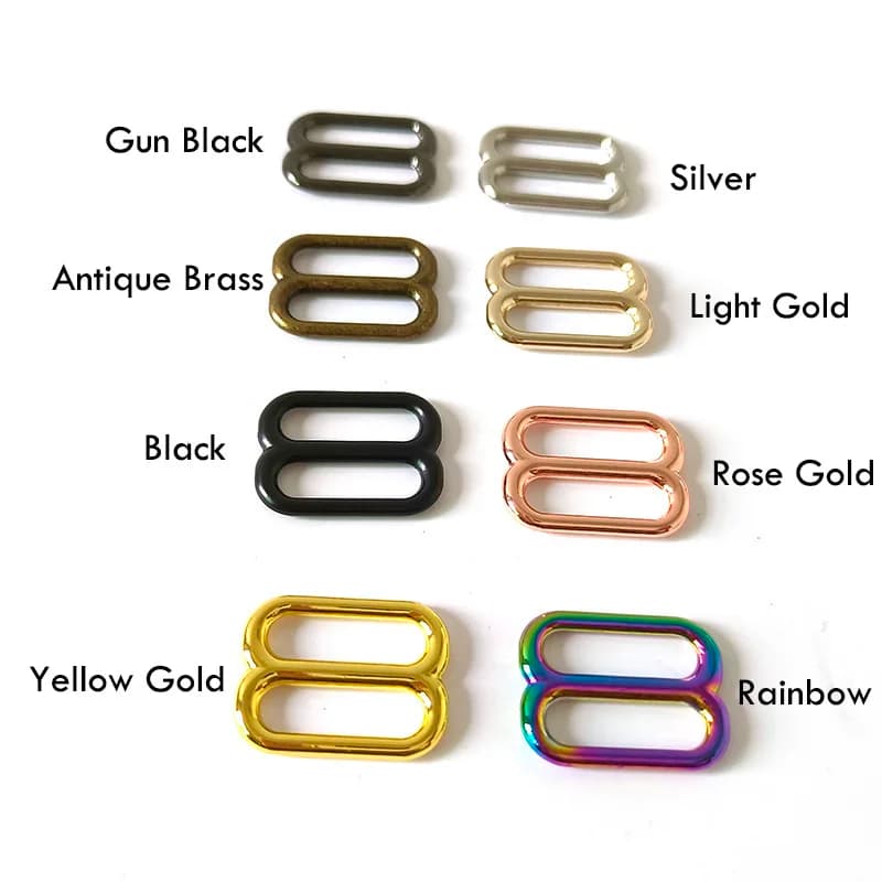 1PCS Zinc Alloy Metal Buckle Slider For Bag Accessory Adjuster Belt Loop Hardware Dog Collar Garment Harness Clasp High Quality - 2