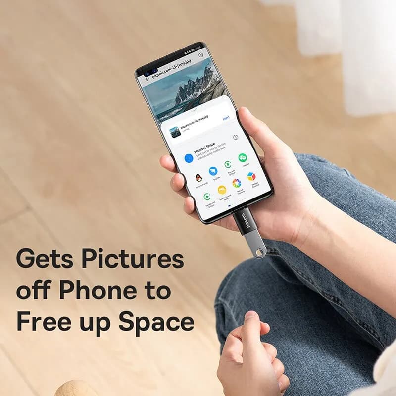 محول نقل البيانات USB OTG من Baseus محول Type C أنثى إلى USB ذكر محول شحن سريع لجهاز الكمبيوتر المحمول Macbook Samsung - 5