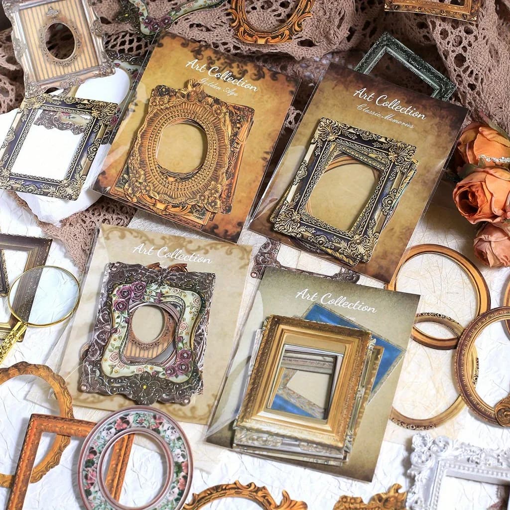 جورنام، 80 ملصق ورقي بإطار عتيق، لصنع المجلات والكولاج، لوازم سكرابوكينغ - 2