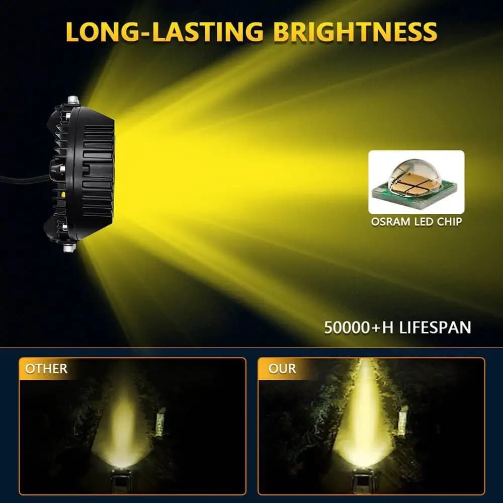 مصابيح عمل LED رياضية للسيارات 3'' 5'' 7'' لادا طرق وعرة 4X4 إضاءة مساعدة LED 7 بوصة حزمة مصباح قيادة مصباح أمامي - 3